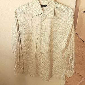 Ermenegildo Zegna Designer Pinstripe Dress Shirt.